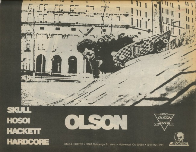 Sunday Scan – Steve Olson Skull Skates Ad (1986)