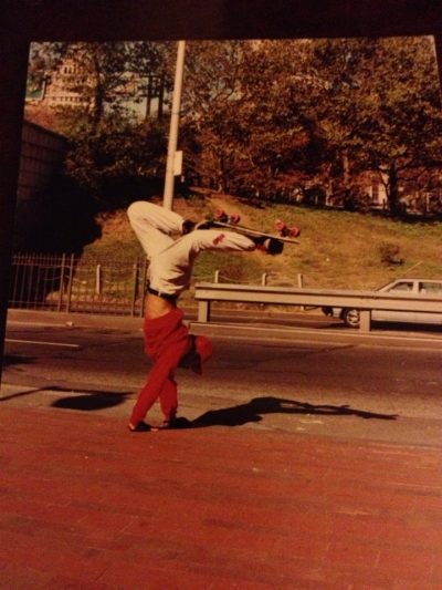 Pre Nimbus Days - Bob Pangilinan, hands down the best skater from Rockland County, NY 1986-1988. Setting the pace on a red and black trip and a Saddest Ho Ho into the street, The Banks 1987
