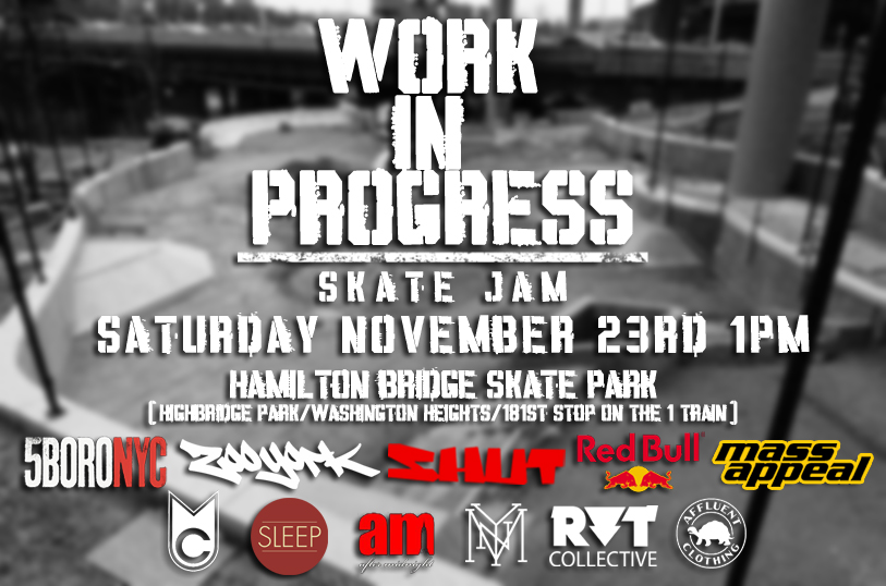 Today: Work in Progress Skate Jam @ Hamilton Bridge Skate Park (2013)
