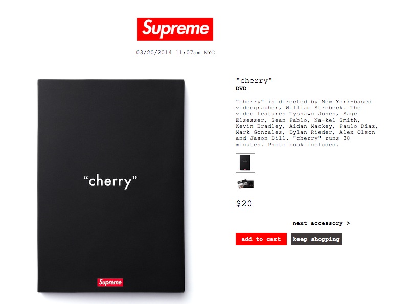 Supreme “cherry” DVD Now Avail Online (2014)
