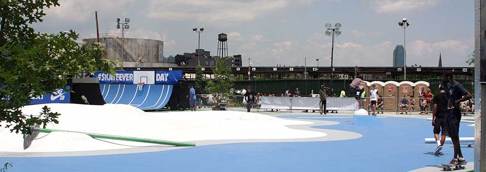 Patentar Extremistas cualquier cosa Closer Look: Nike Pop-Up Skate Park in Brooklyn (2014) - NYSkateboarding.com