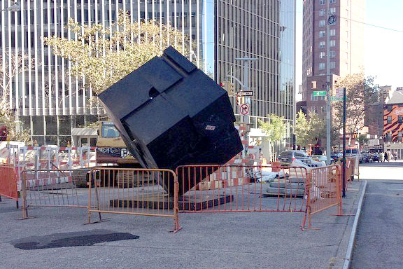 Construction Reaches The Astor Cube (2014)