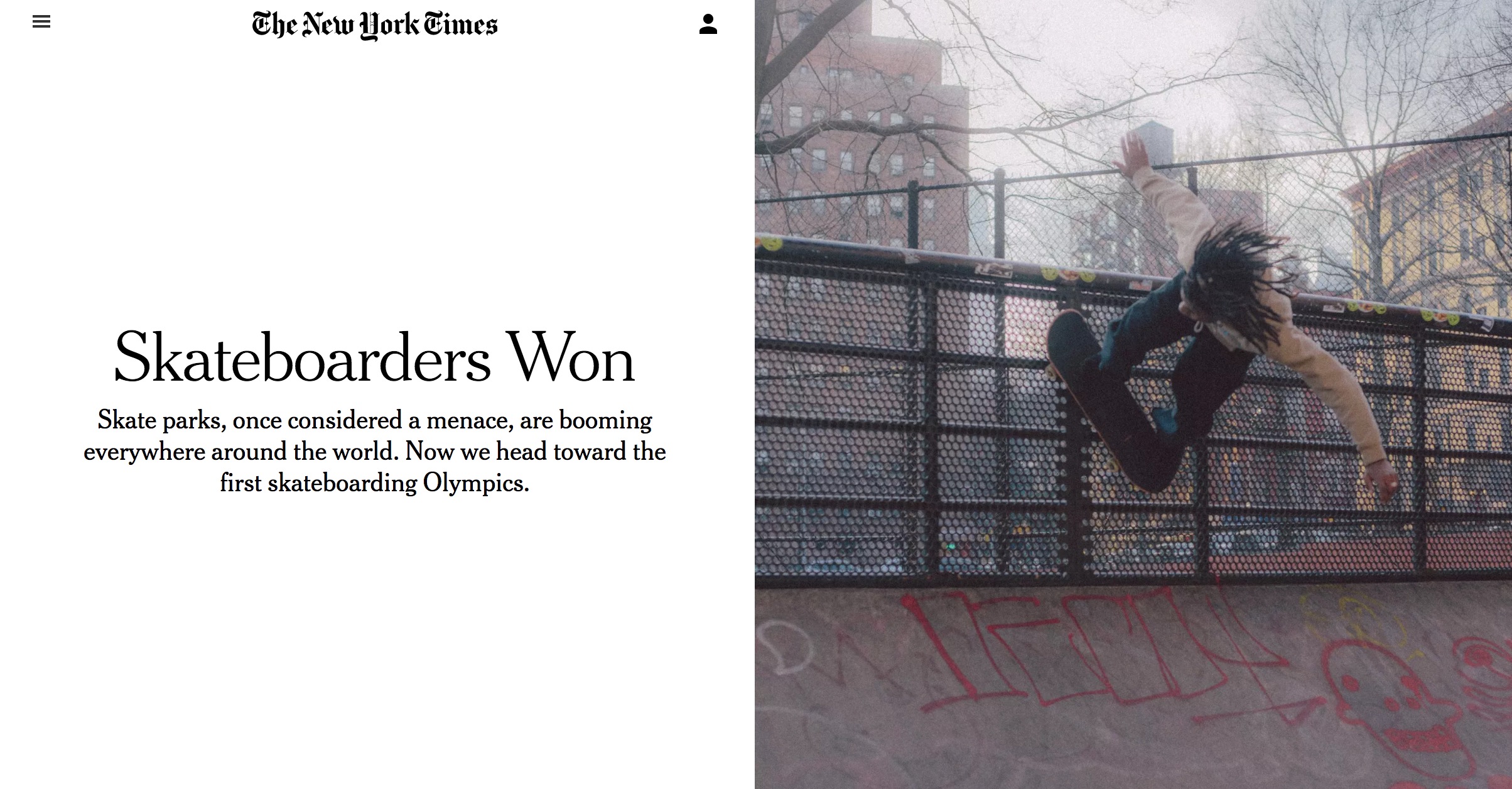 Skateboarders Won Article in New York Times (2018)